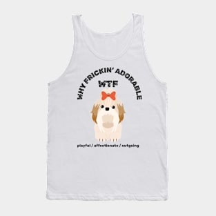 Shih Tzu Dog WTF playful dog owner gift ideas Tank Top